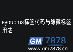 eyoucms标签代码与隐藏标签用法(图1)